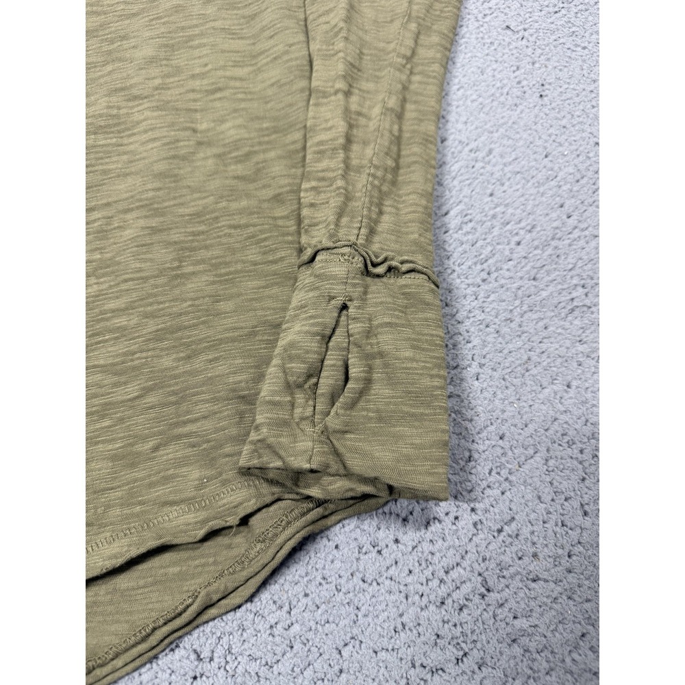 We The Free Shirt Womens Medium Green Long Sleeve Slub Thumbhole OB990140 - Picture 2 of 9